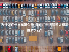 为什么广州学车那么贵_现在广州考驾照大概需要多少钱？
